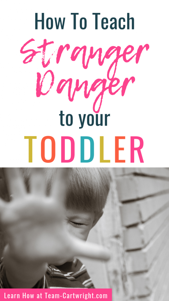 How To Teach Stranger Danger to your Toddler with picture of toddler saying no