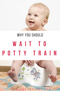 Why you should potty train late.  Late potty training can take a lot of the stress out of this milestone.  Here is why. #pottytrain #latepottytrain #toddler #milestone #development. Team-Cartwright.com