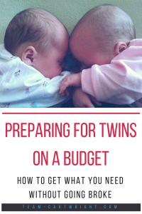 Twins are so not two for the price of one. It's two for the price of two. But there are ways to save money and you don't have to break the bank getting ready. Here is how to prepare for twins on a budget, everything you need for 1K or less. #twins #gear #supplies #twingear #twinessentials #newborntwin #twinbed #twincrib Team-Cartwright.com