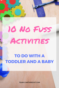 It can be hard to find things to entertain both your baby and your older child. But there is a lot you can do with both with minimal effort on your part as a mom. Here are 10 activities to do with a baby and a toddler. Toddler activity | Baby activity | Sibling activity | Preschooler activity | Family Fun #toddler #preschooler #baby #simple #activity #no #mess #easy Team-Cartwright.com