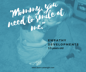 Developing empathy in preschoolers and three year olds. Working with children to understand how others feel. Emotional development in children.
