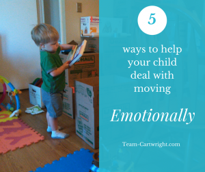 5 Ways to emotionally help your child deal with moving.