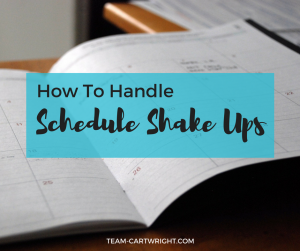 How to handle schedule changes with your kids. Update, adjust, and give your family some grace.