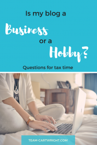 Is my blog a business or a hobby? Come tax time you will want to know. Here are some tips to determine how to classify your blog for tax purposes..