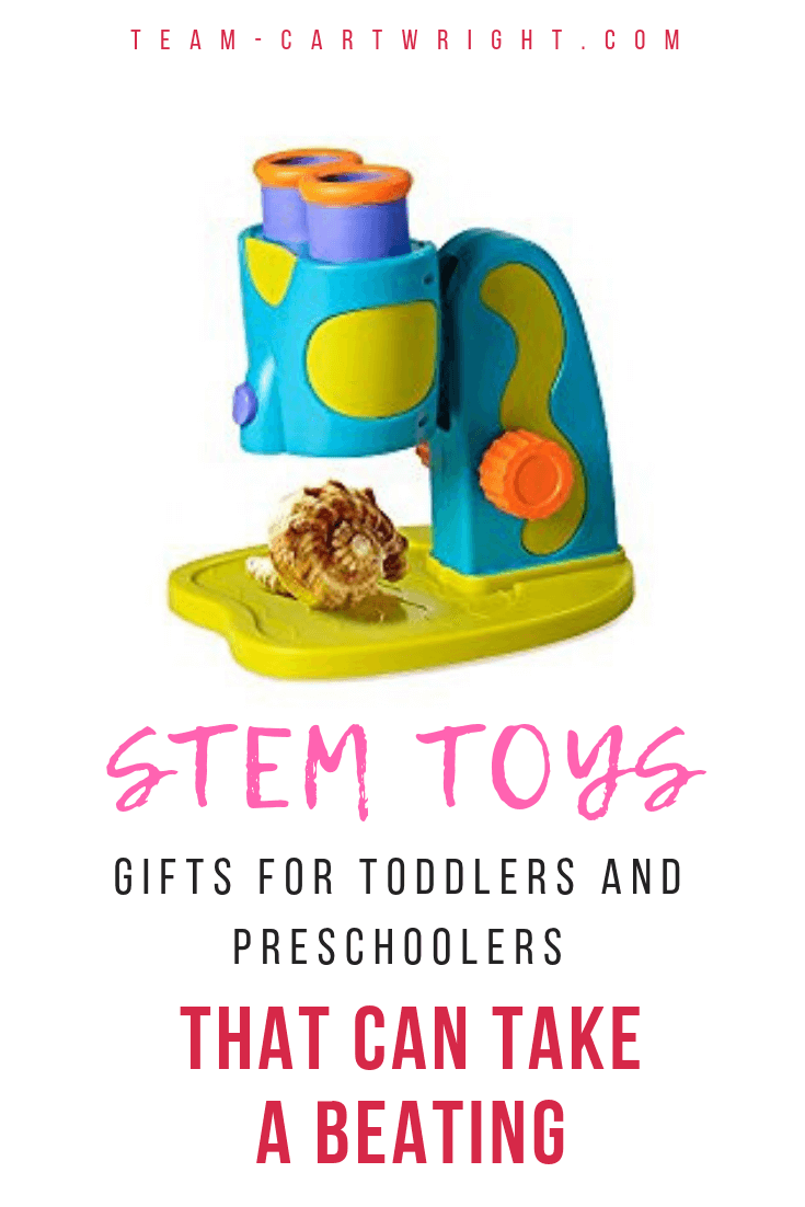 STEM toys! Get the gift list you need this holiday season. Which toys won't break? Which robotics actually work? What can different ages enjoy together? Get the real info you are looking for. #STEM #science #toys #STEMToys #sciencetoys #giftlist #christmasgift #toddler #preschool #kids Team-Cartwright.com