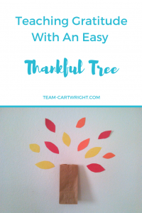 Teaching Gratitude with an easy Thankful Tree.