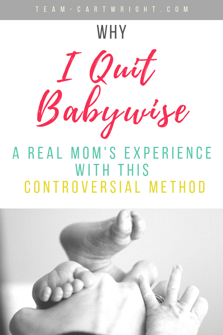 Why I quit babywise. A real mom's experience with this controversial method. Picture of babyfeet.