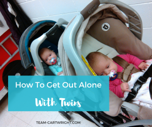 Tips to get out of the house with your twin on your own. #twins