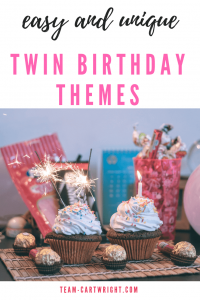 Easy and Unique Twin Birthday Themes!  Looking for something besides the normal for your twin's birthday theme?  But still want it to be easy?  Here are 10 ideas to consider. Easy, fun, and not what everyone else is doing. #twin #twinbirthday #birthday #birthdaytheme #birthdayparty #partyideas #twinparty Team-Cartwright.com