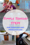 Toddlers and preschoolers love science projects! And they can be easy and relatively mess free. Here are 5 simple sensory stem activities for toddlers and preschoolers. Sensory Activities | Science for toddlers | Science for preschoolers | Sensory STEM projects #sensory #activity #STEM #science #project #toddler #simple #preschooler Team-Cartwright.com