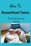 Wondering how you can breastfeed twins alone? No one can hand you a baby, is it even possible. Yes! Here are tips on the logistics of breastfeeding twins when you are on your own. Breastfeeding Twin | Nursing Twins | Newborn Twins #breastfeeding #tips #twins #multiples Team-Cartwright.com