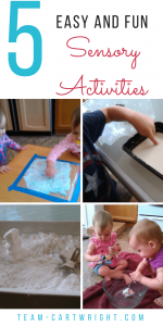 5 easy and fun sensory STEM activities perfect for toddlers and preschoolers. Introduce science topics and let kids explore. #sensory #STEM #activities #science #toddler #preschool #learning Team-Cartwright.com