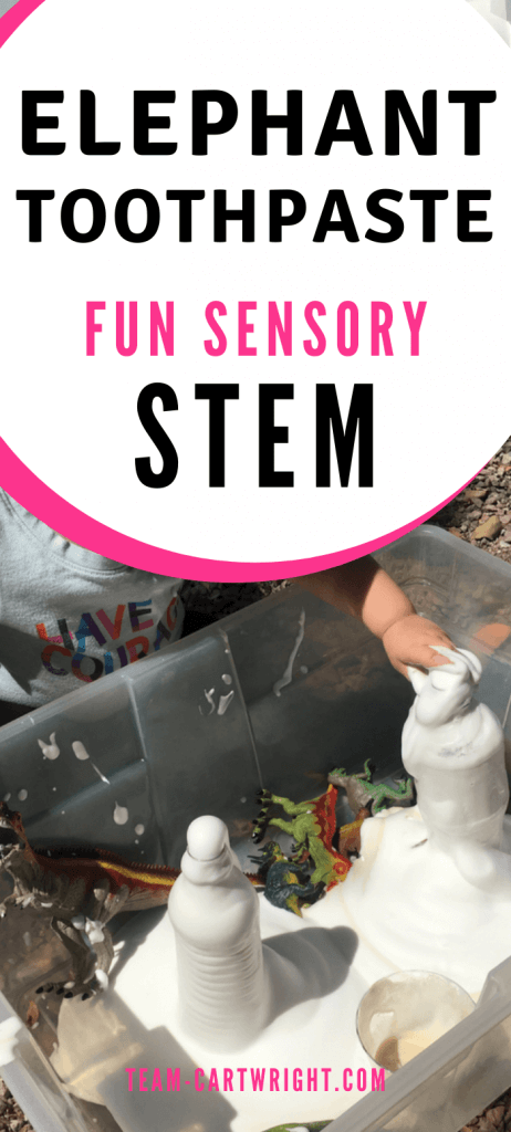 Elephant toothpaste fun sensory STEM for kids