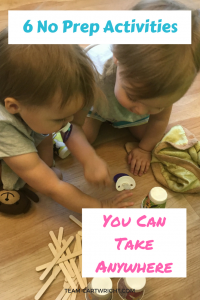 Lazy Mom Hack: Craft sticks are the perfect on the go activity. Pack some in your purse and your children can be entertained anywhere. Here are 6 easy learning activities for busy on the go families using craft sticks. Toddler Activities | Preschooler Activities | Learning Activity | No Prep Activity | Easy Learning | Lazy Mom Hack | Travel Activity for Kids #learningactivities #preschool #toddler #kid #STEMactivity #noprepactivity #travelactivity #craftsticks #kidcraft Team-Cartwright.com