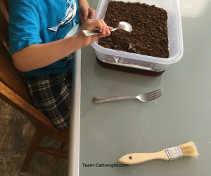 Sensory STEM fun with a tasty archaeological dig. Use Jell-O to create a science project your kids can eat! #STEMactivity #scienceathome #toddlerlearning #preschoollearning #homeschool #birthdaypartyactivity #kidcraft