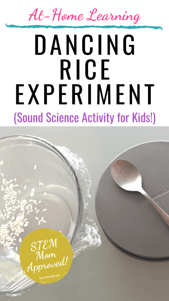 Dancing Rice Experiment Sound Science Activity for Kids