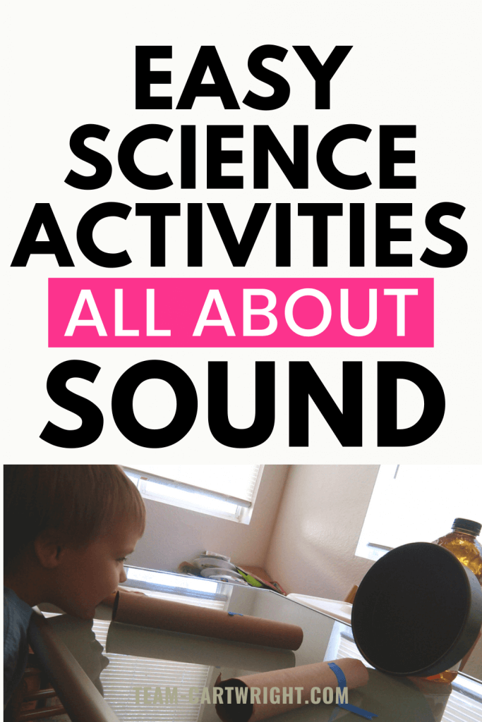 Easy Science Activities all about Sound with picture of a homemade echo demonstration