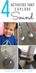 Simple Sound Science Activities for Kids! 4 easy ways to explore how sound waves work, all using items you have at home. #learning #activity #preschool #simple #sound #science #homeschool Team-Cartwright.com
