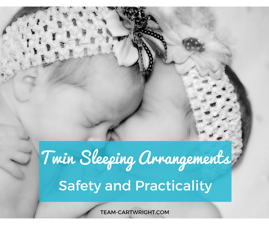 Twin Sleeping Arrangements: Safety and Practicality. How to practice safe sleep with newborn and infant twins. #twinsleep #twintips #twinhack #twincrib #twinbed #roomsharing #twinmomtips Team-Cartwright.com