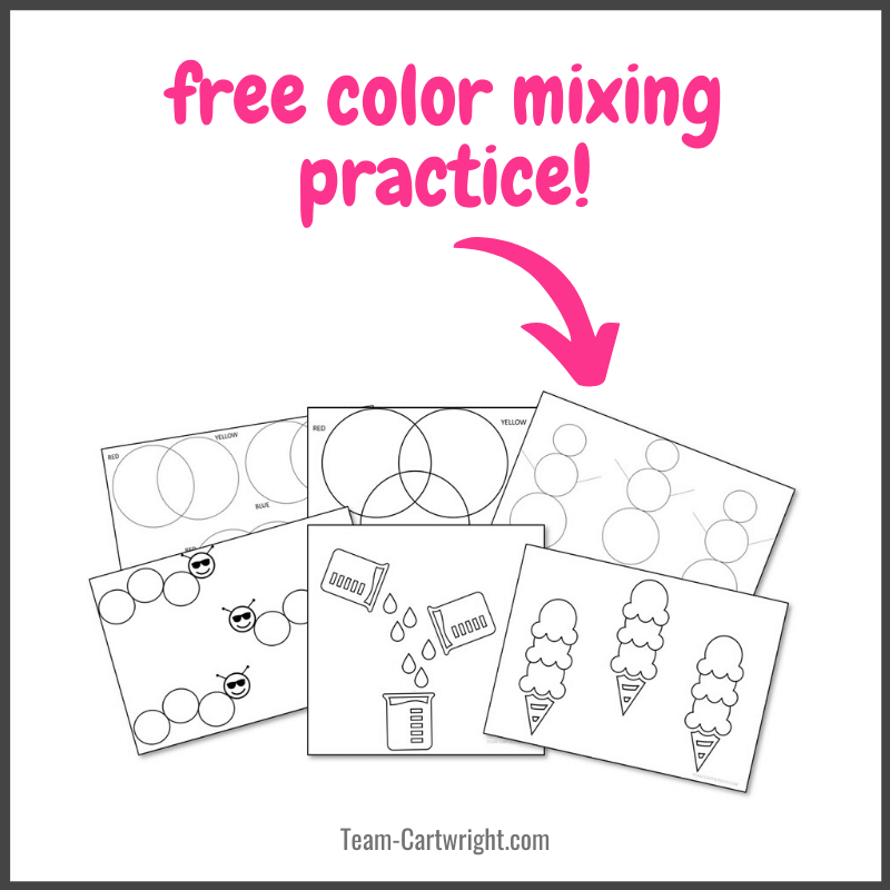 free color mixing practice worksheets