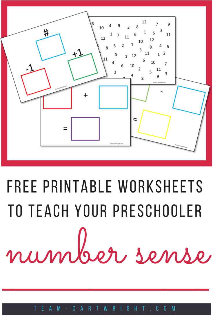 Free printable worksheets to teach number sense! Join our team and get access to these great worksheets. Fun and easy math games for your preschooler! #number #sense #math #preschool #counting #addition #printable #toddler #subtraction #learning #activity Team-Cartwright.com