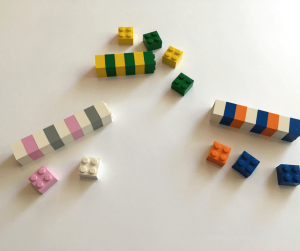 Practice pattern recognition with Legos. Start basic coding concepts with toddlers, preschoolers, and kids. #coding #Lego #pattern #activity #STEM #learning #activity Team-Cartwright.com