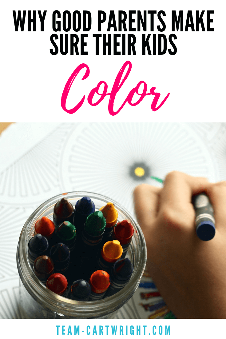 Kids need to color. Seriously, this classic pastime is full of learning. From learning colors to pre-writing skills, coloring is something every child should do. Learn why and get some free printable coloring pages. #coloring #coloringpages #freeprintable #finemotorskills #prewritingskills #colors #development #creativethinking #laerningactivity Team-Cartwright.com