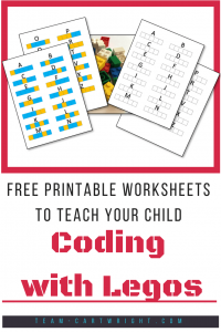 Teach your children coding with legos! These free printables will help kids learn about coding. #coding #legos #learning #activity #printable #free #kids Team-Cartwright.com