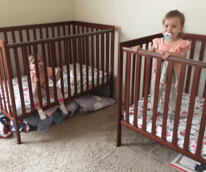 Twin Toddlers climbing out of their cribs? No thank you! You can keep them there. Here are the steps to take to keep your toddlers in their cribs longer. #toddler #twins #crib #climbing #discipline #sleep #bed Team-Cartwright.com