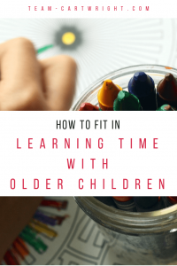 As kids get older they get busier! But learning time is too important to ignore. Here is how to fit that valuable learning time into your kid's busy schedule. #learning #time #activity #schedule #kids #babywise Team-Cartwright.com