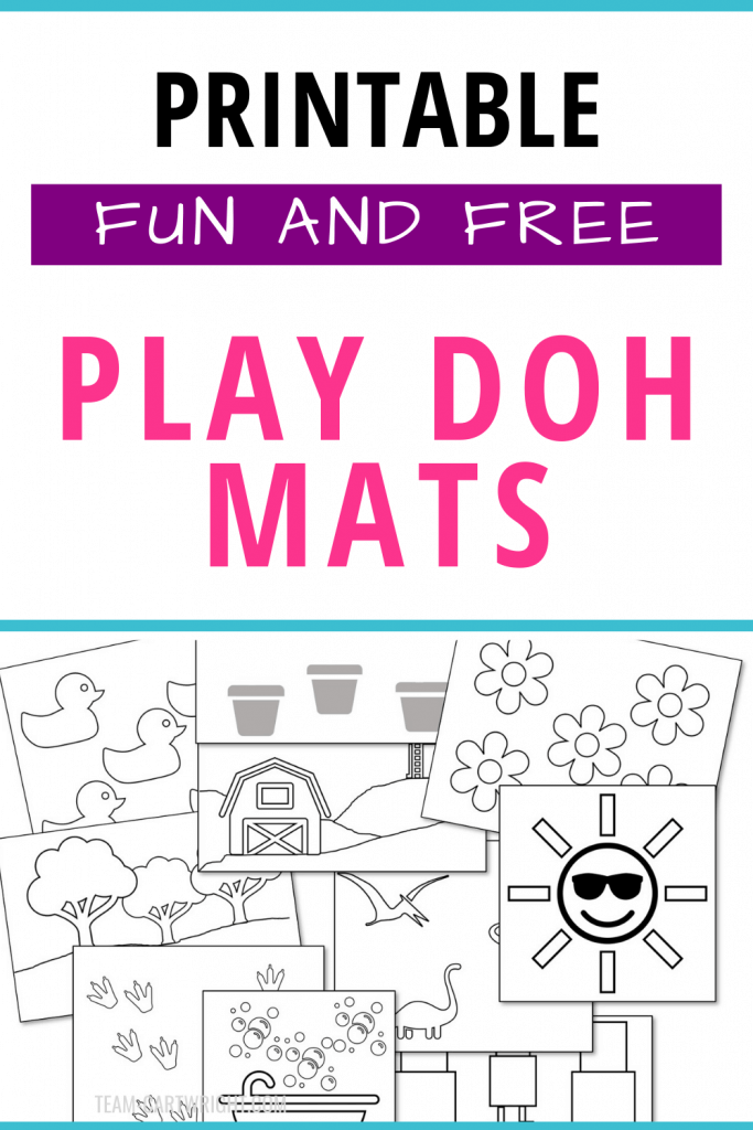 Free printable play doh mats for toddlers and preschoolers