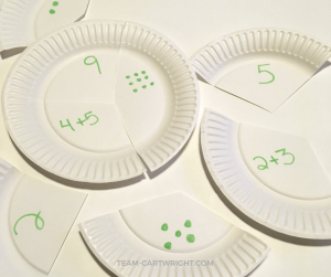 Make your own number puzzle with paper plates! Practice number sense, counting, and basic math with this simple project. #learning #activity #number #sense #math #preschool #counting #toddler Team-Cartwright.com