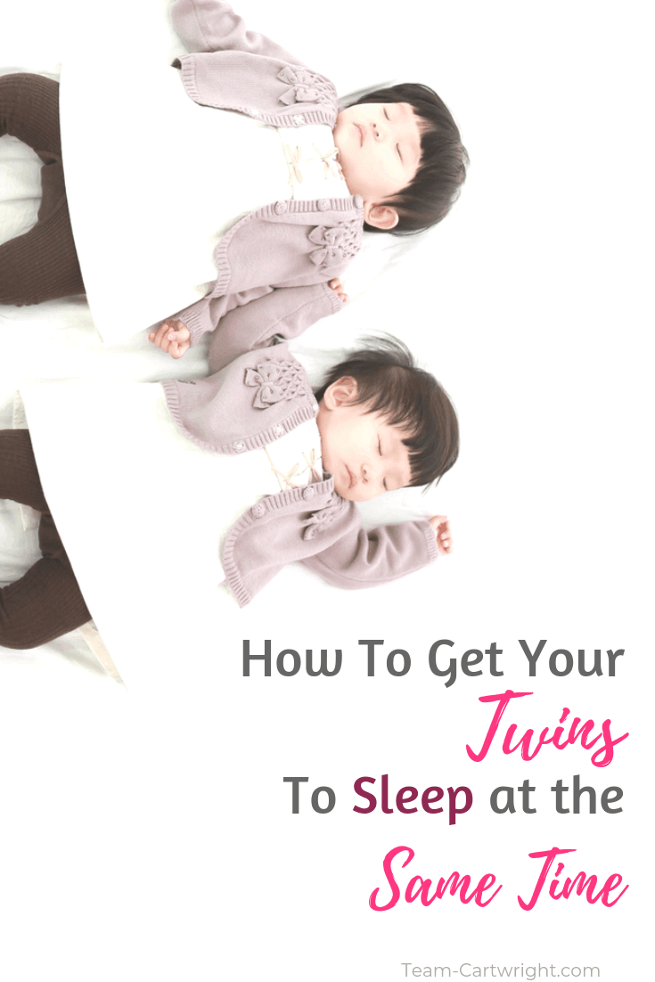Learn how to get your twins to sleep at the same time. How do you do it? Get them on a schedule! Here is how to help your twins sleep and nap at the same time. You can do it! #TwinSleep #TwinSleepTips #TwinNap #TwinSchedule #TwinSameSchedule #TwinSleepSameTime Team-Cartwright.com
