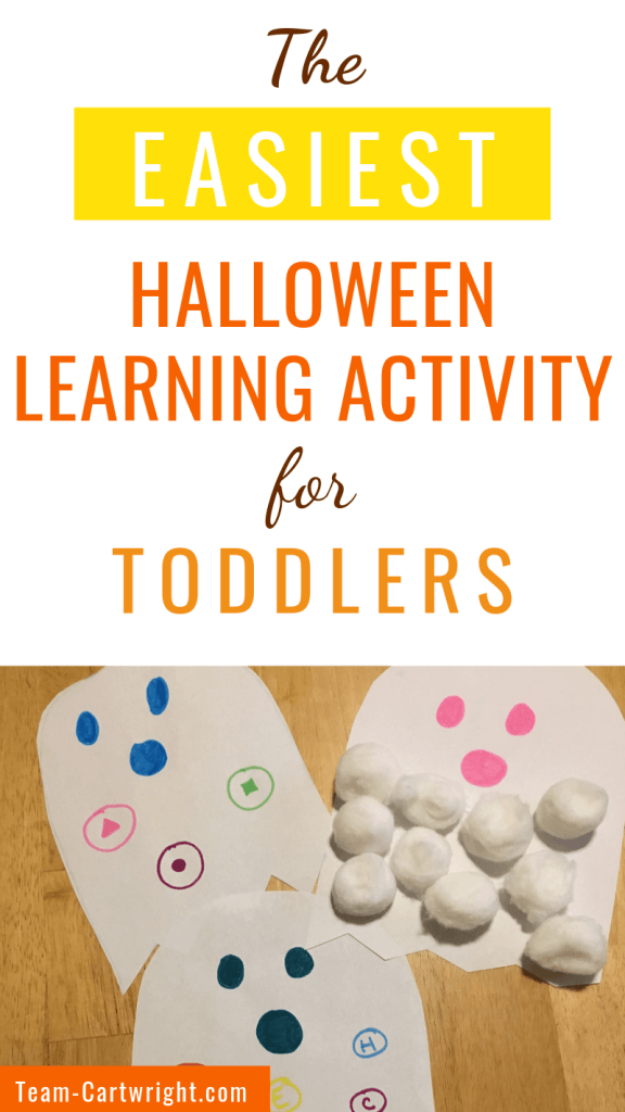 The easiest Halloween learning activity for toddlers