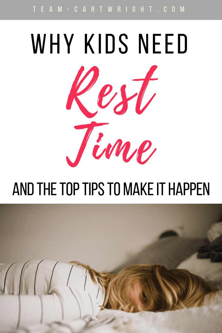 Think because your child is done napping they are done with quiet time?  Not a chance!  When nap time ends it is time for rest time. Learn why rest time is beneficial for the whole family, when kids stop napping, and how to implement this new time. #RestTime #WhenDoKidsStopNapping #NapTime #QuietTime #BabywiseRestTime #Babywise #RestTimeTips #QuietTime #ToddlerRestTime Team-Cartwright.com