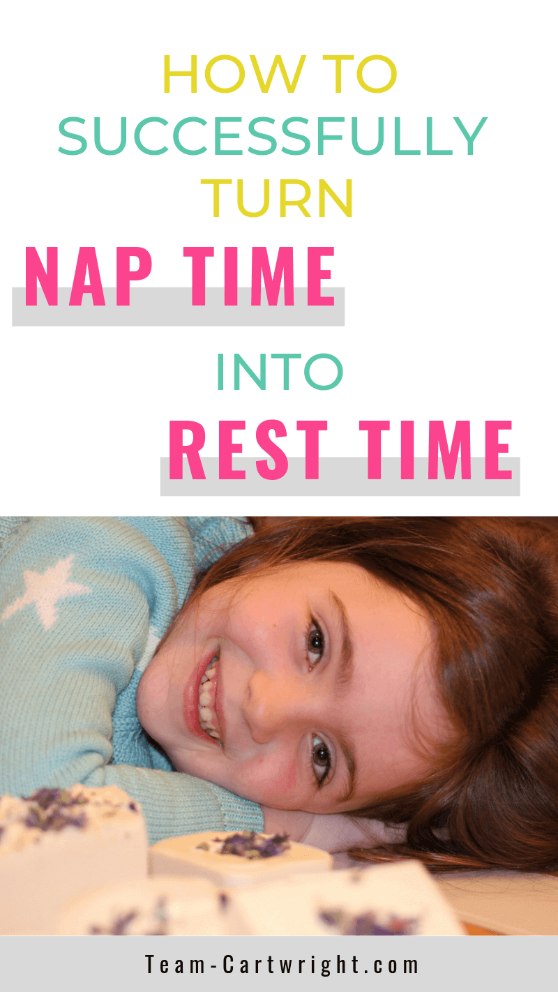 picture of a smiling child and text How To Successfully Turn Nap Time into Rest Time
