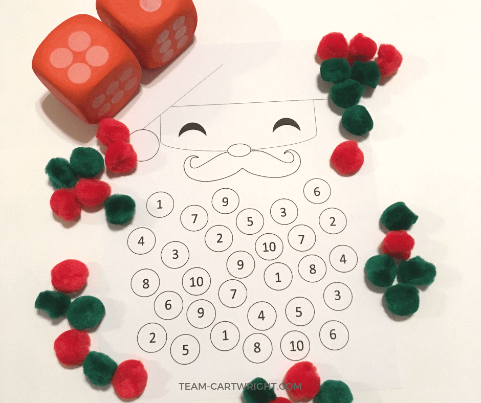 christmas counting worksheet santa math fun team cartwright