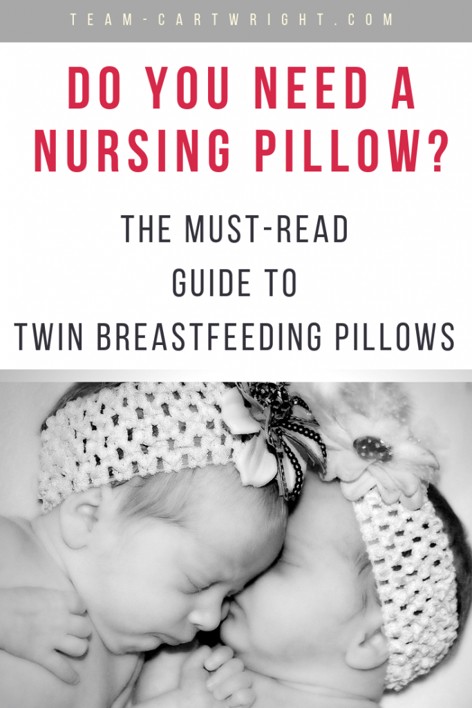Do you need a twin nursing pillow? The must read guide to twin breastfeeding pillows. Everything you need to know to pick the right breastfeeding supplies for you. #twins #breastfeeding #breastfeedingtwins #twinpillow #twinZ #mybrestfriend #breastfeedingsupplies #baby Team-Cartwright.com