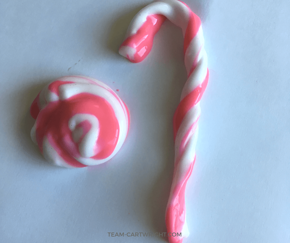 Make fun candy cane slime this holiday! Learn how to make this plus 6 other Christmas Slimes for sensory STEM fun. #ChristmasSlime #HolidayScience #ChristmasSTEM #christmastreeslime #learningactivity #sensoryactivity Team-Cartwright.com