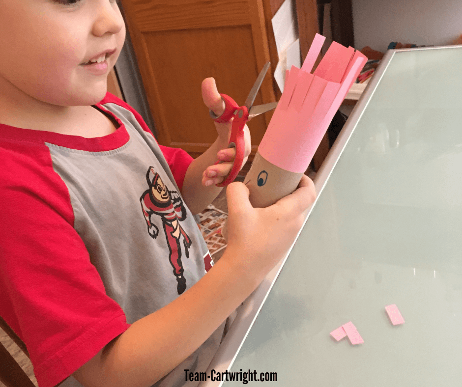 Scissor Skills Practice with Play Dough