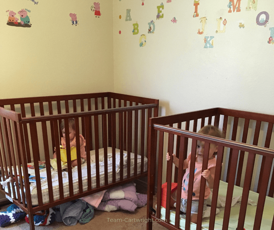 How to survive the 2 year old sleep regression with twins. Learn why regressions happen, how being a twin changes things, and ways to get through this tough time. #Twins #TwinSleep #SleepRegression #2YearOld #ToddlerTwin #TwinNaps Team-Cartwright.com