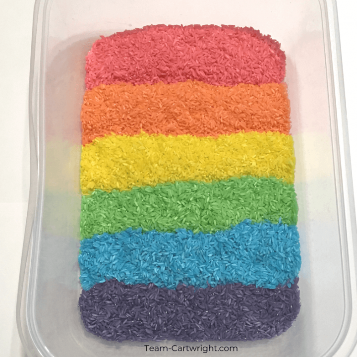  Rainbow Rice Sensory