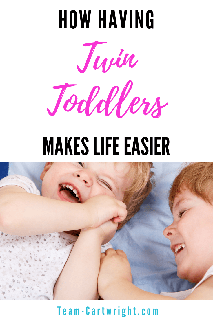 What if I told you that having twin toddlers would make your life easier? I'd probably be lying, but having toddler twins have certainly made life better. Here are twin tips and ways that I am a better mom thanks to my twins. #ToddlerTwins #TwinTips #TwinMom #TwinLife Team-Cartwright.com