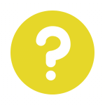 yellow circle with white question mark