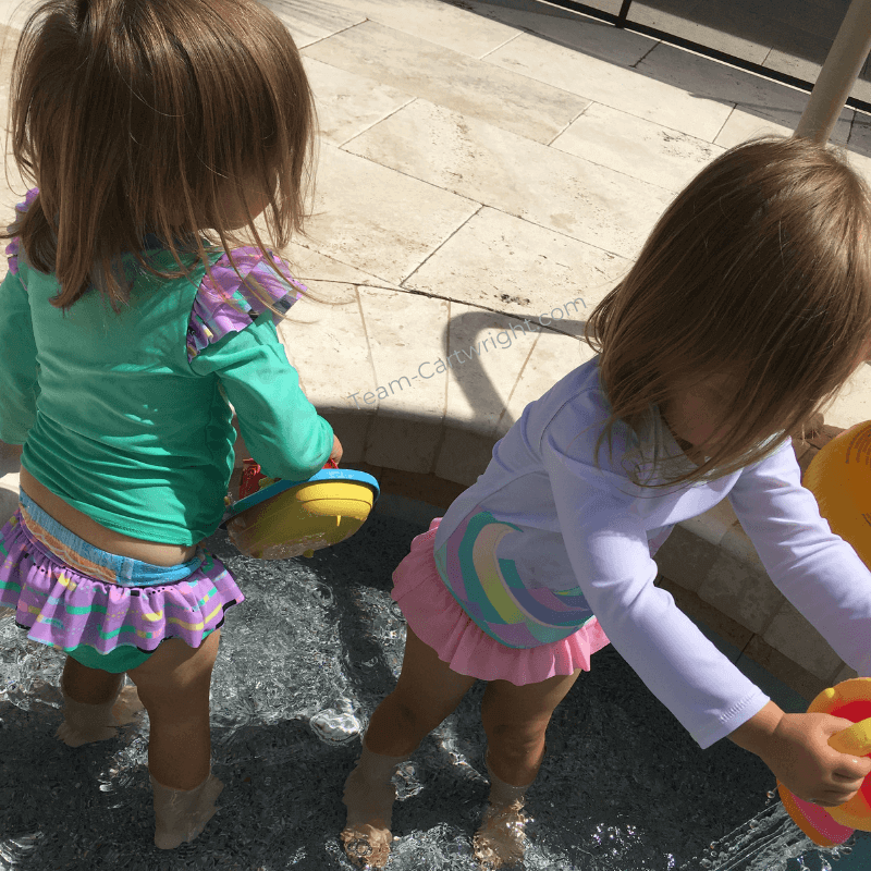 picture of toddler twins swimming