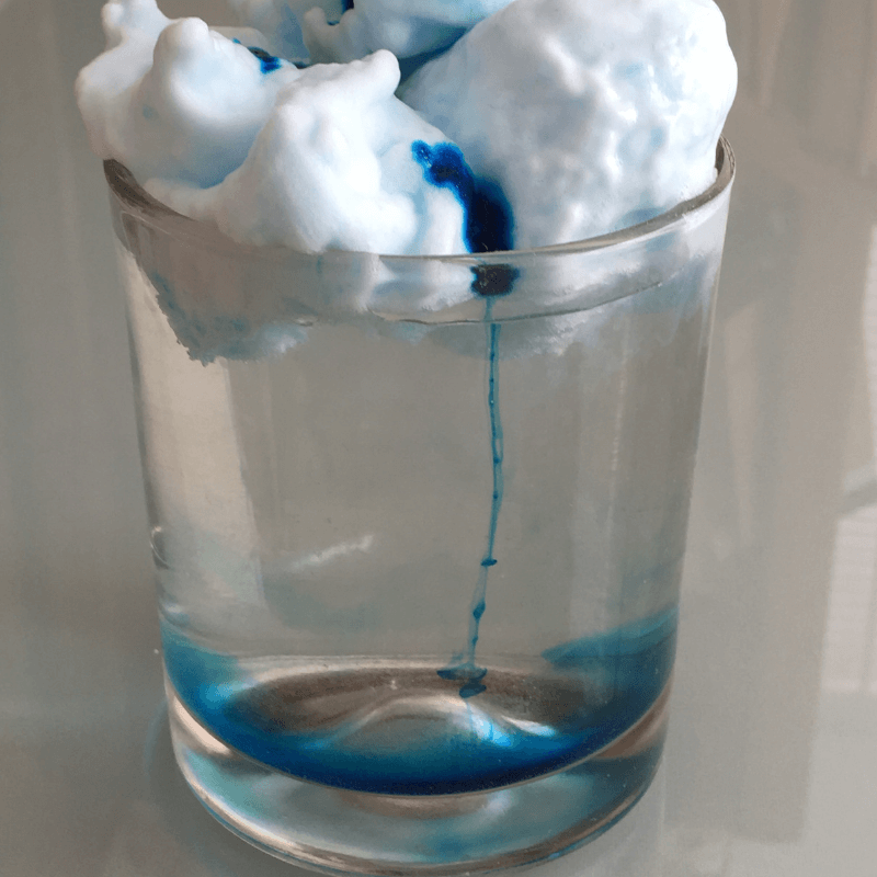 picture of shaving cream rain clouds