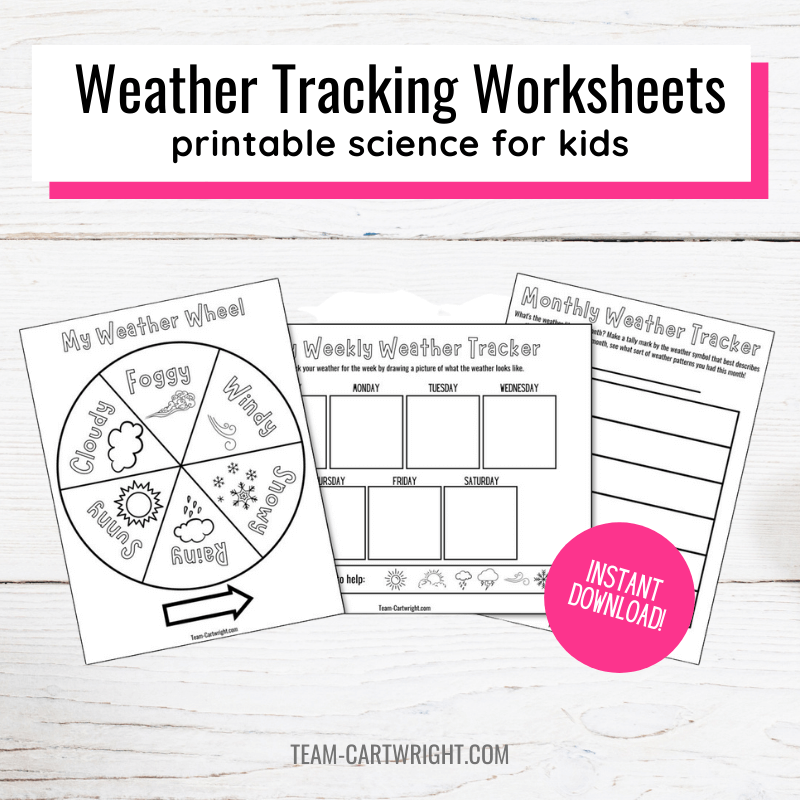 weather tracking worksheets for kids