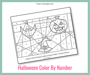 Halloween Color by Number for Kids