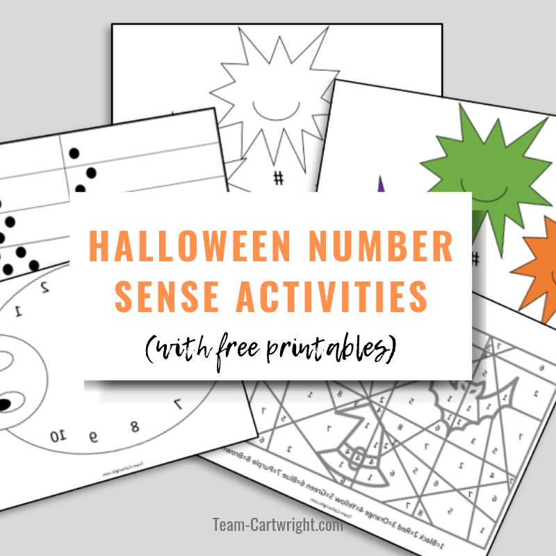 Halloween Number Sense Activities (with free printables!)