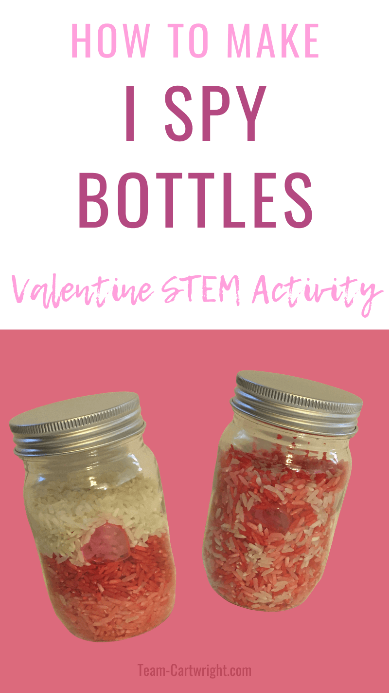 how to make I Spy Bottles for Valentine's Day